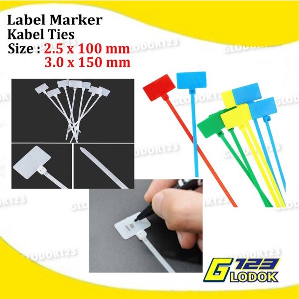 Kabel Tis Tie Ties Cable Label Maker Marker Name Tag Label Pengikat