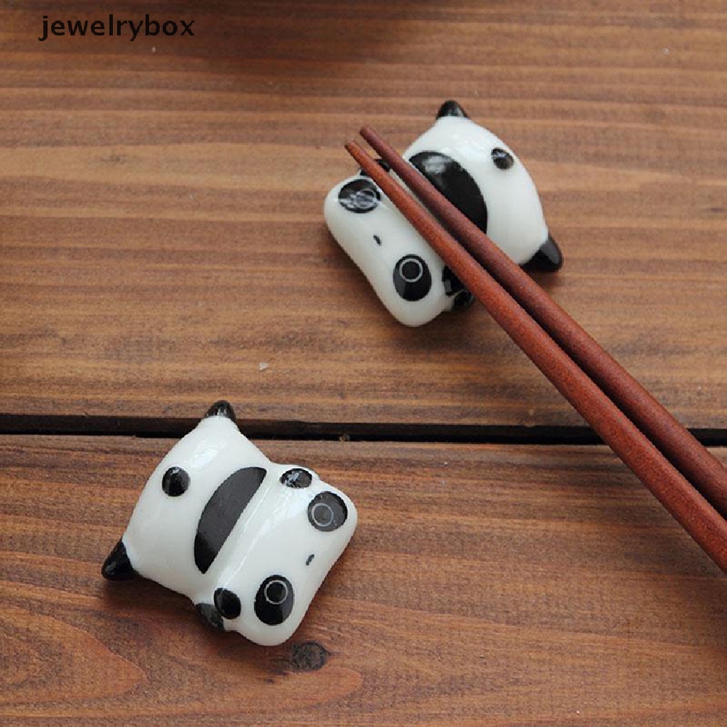 [jewelrybox] Chop Rest Tempat Keramik Panda Chops Rest Sumpit Alat Makan Stand Butik