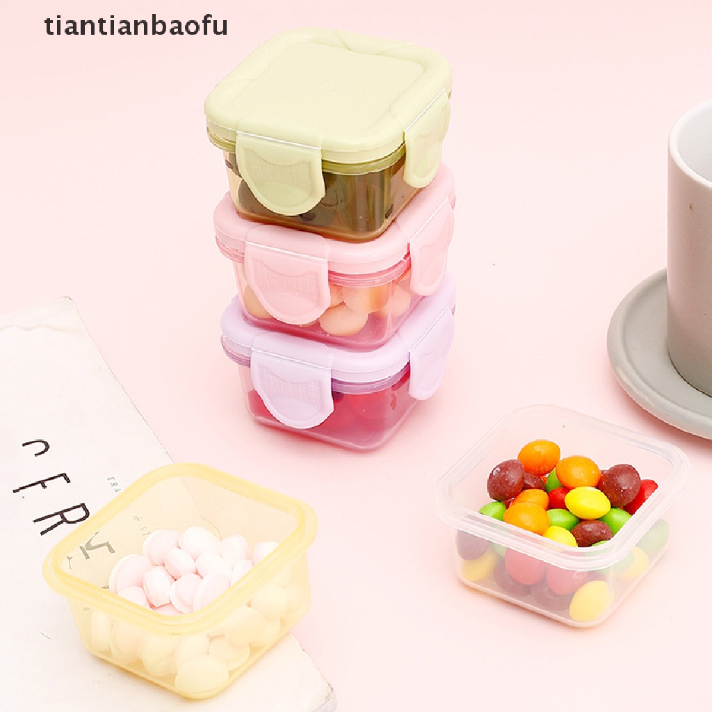 [tiantianbaofu] 1pc Kotak Penyimpanan Mini Lunch Box Fresh Box Portable Kemasan Makanan Anti Bau Box Dapat Didinginkan Heag Sealed Box Butik