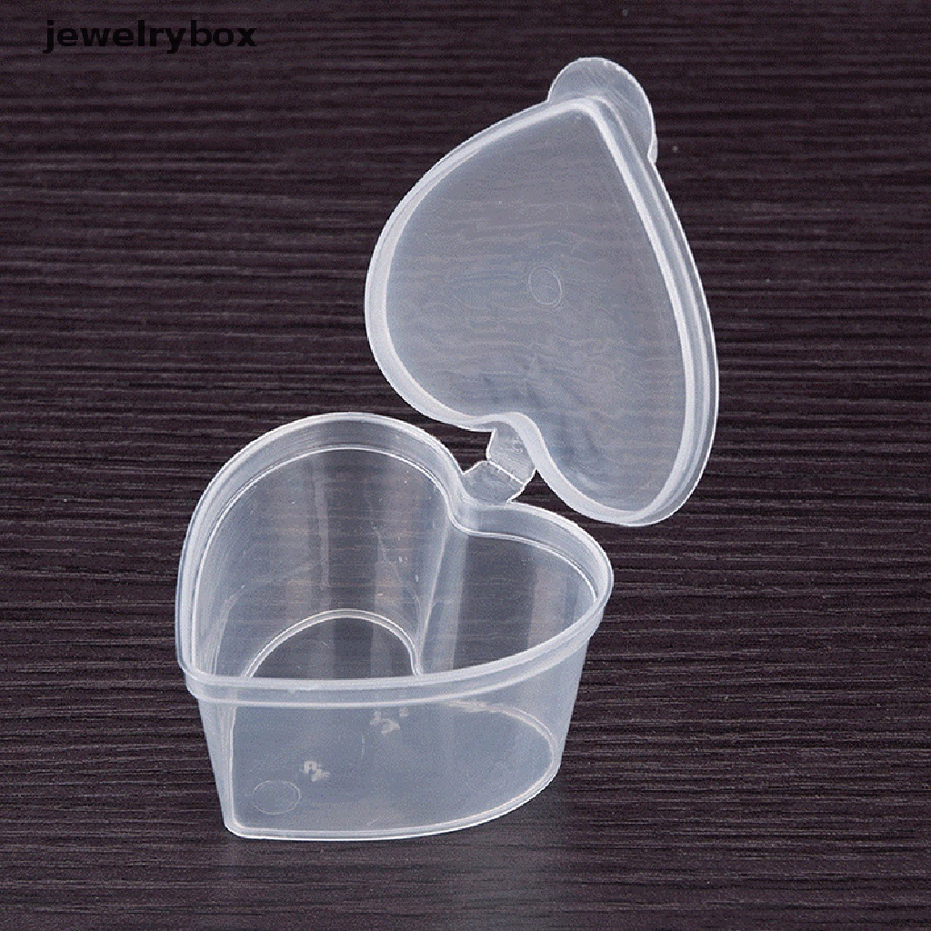 [jewelrybox] 10pcs 40ml Plastik Sekali Pakai Takeaway Sauce Cup Wadah Reusable Kotak Makanan Butik