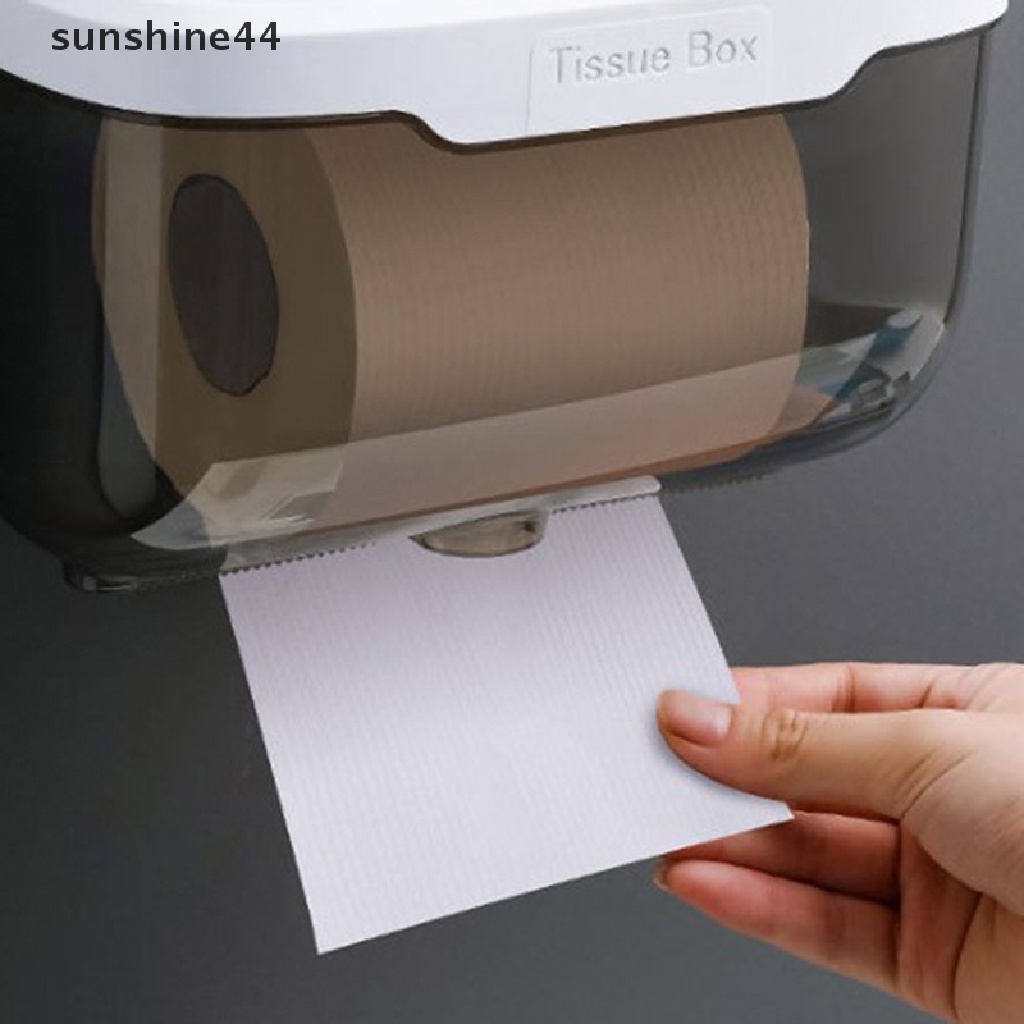 Sunshine Rak Tempat Kertas Toilet Tempel Dinding Anti Air Toilet Roll Paper Tube Rack ID