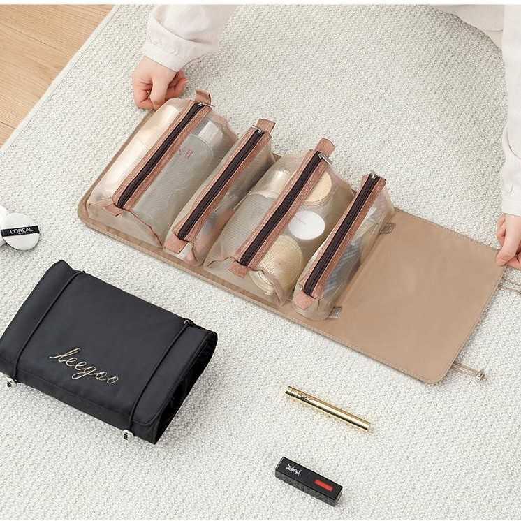 LEEGOO Tas Make Up 4 in 1 Roll Portable Organizer Make Up Pouch - LG041 ( Mughnii )