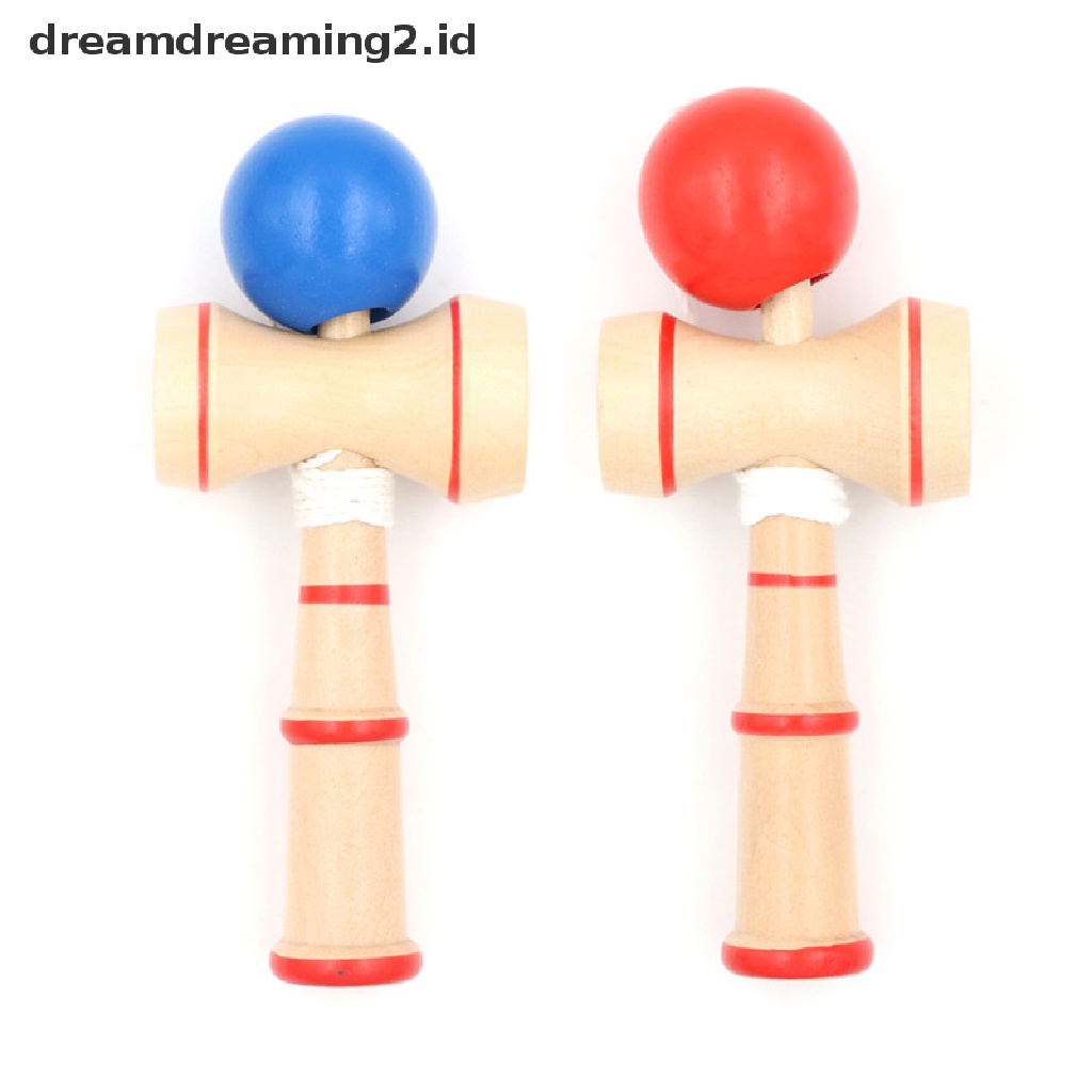 (hot) Kid Kendama Ball Mainan Edukasi Keterampilan Keseimbangan Permainan Kayu Tradisional Jepang//