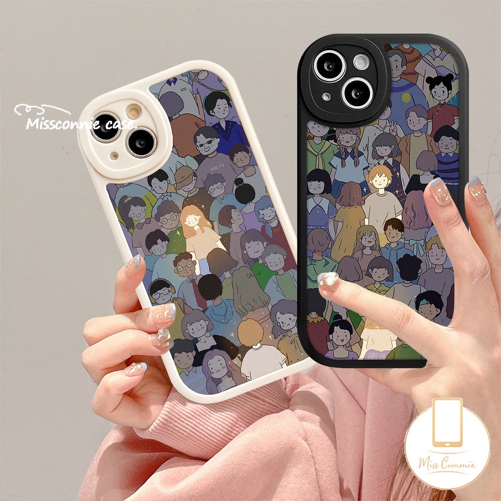 Ins Kreatif Kartun Pasangan Anak Laki-Laki Perempuan Kekasih Ponsel Case Infinix Hot11 10 9 Bermain 10s 11s 9 10T Panas10 Lite Note8 Pintar5 6 Shockproof Lembut Tpu Cover