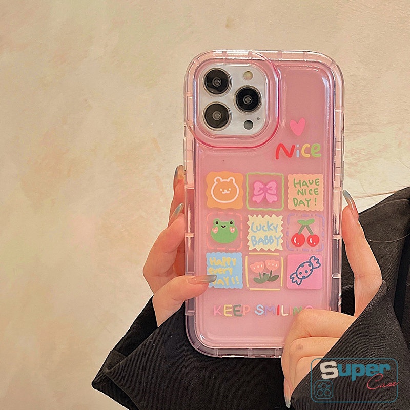 Kartun Hewan Lucu Lembut Tpu Case Untuk Realme C53 C35 C55 C15 C12 5 7I 9I 6i 5i 5s C33 C11 C21Y C30 C17 C20 C25 C3 C25s C11 C25Y C20A Kawaii Beruang Kecil Kodok Shockproof Airbag Cover