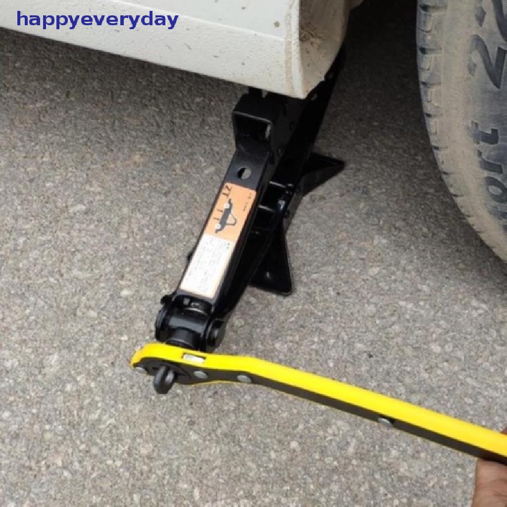 [happy] Auto Labor saving Jack ratchet Wrench Scissor Jack Kunci Pas Lug Roda Ban Garasi [ID]