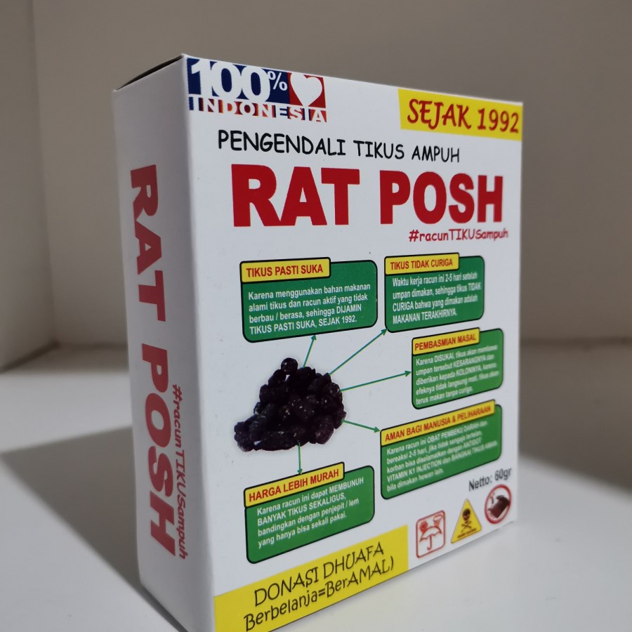 Racun Tikus Paling Ampuh Rat Posh RACUN TIKUS SUPER AMPUH MENGUSIR TIKUS DENGAN SMART RACUN TIKUS ANTI BAU MATI KERING