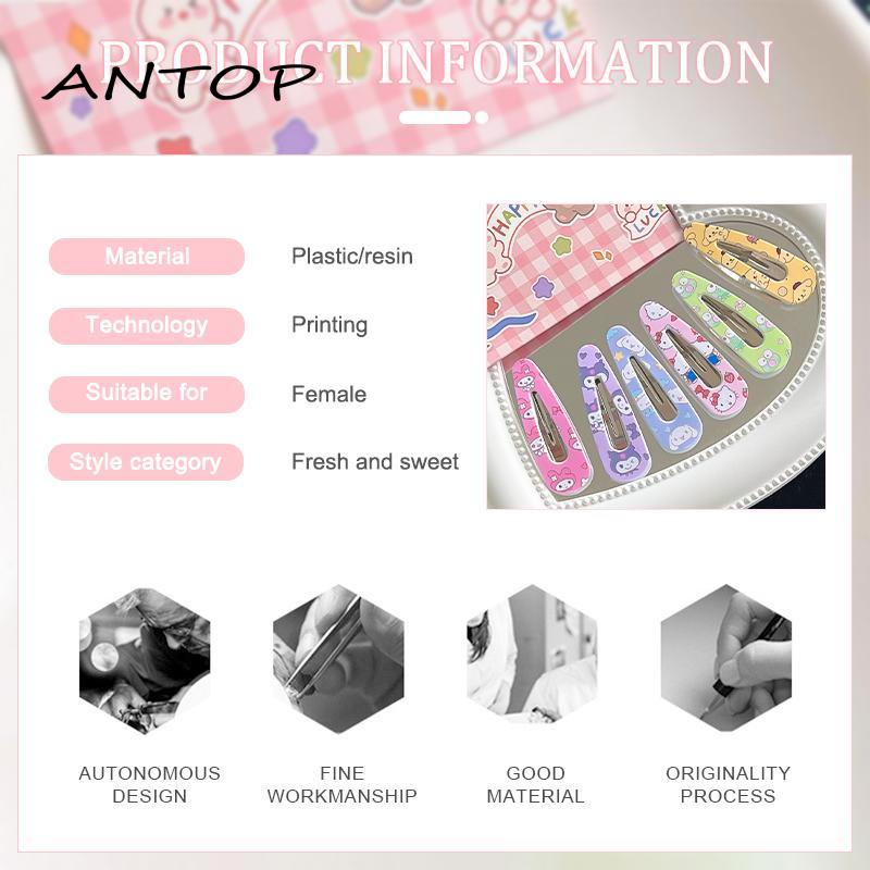 【antop】Cinnamoroll Kitty Cat Jepit Rambut Kartun Lucu Manis Gadis Poni Hairpin Aksesori Rambut