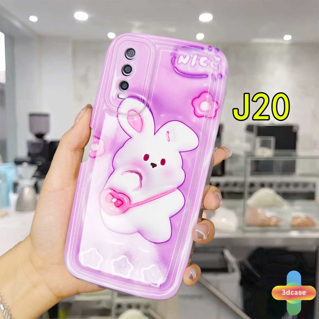 Casing VIVO Y22 Y22S Y35 Y21 2021 Y12S Y12 Y20 Y15S Y15C Y91C Y16 Y21A Y21E Y21G Y21T Y30 Y21S Y20S Y12i Y33T Y15A Y02 Y01 Y01A Y91 Y30i Y93 Y95 Y15 Y17 Y50 Y53S Y51 2020 Y51A Y10 Y33S Y1S Y11 Y31 Y20i Cute Rabbit Soft Airbag Soap Case