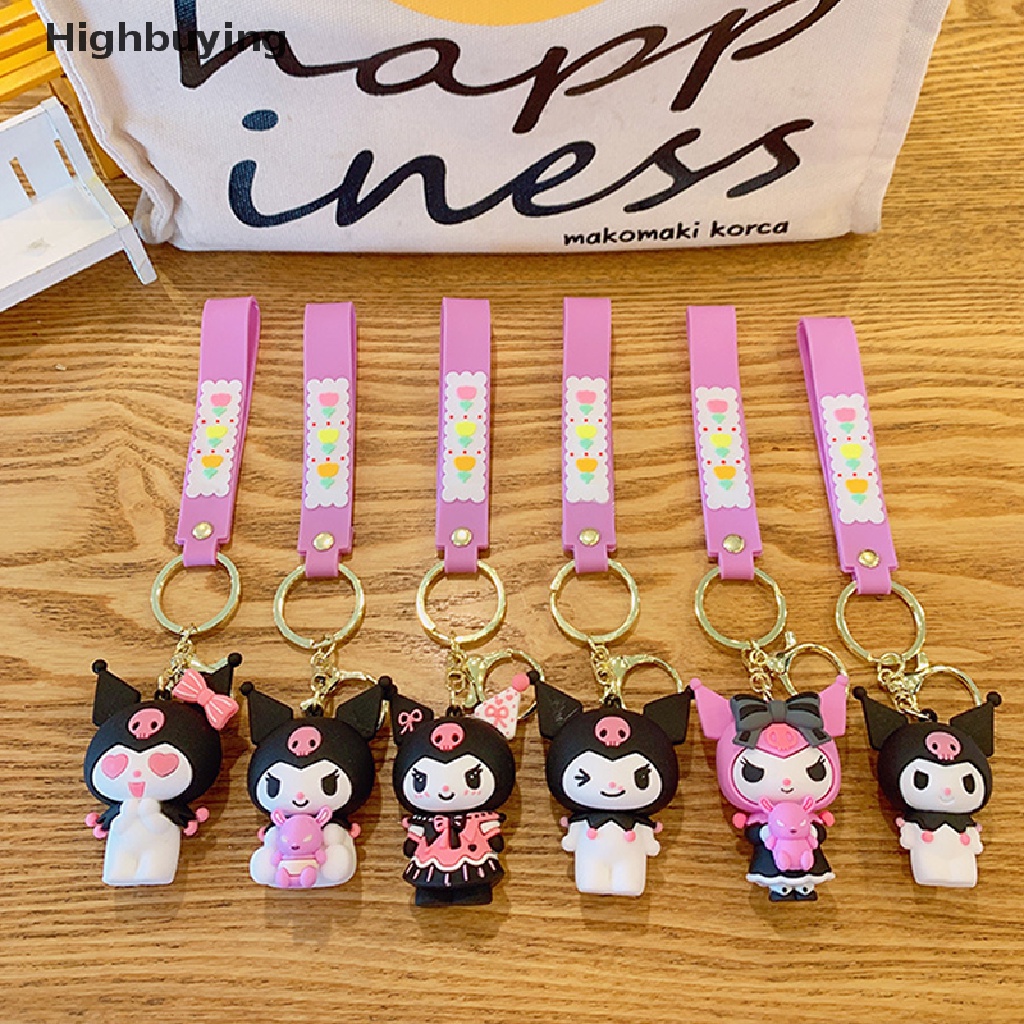 Hbid2023gantungan Kunci Sanrio Kuromi Lucu Kawaii Cowok Cewek Kartun Kreatif Keyring Mobil Ransel Aksesoris Liontin Anak Hadiah Glory