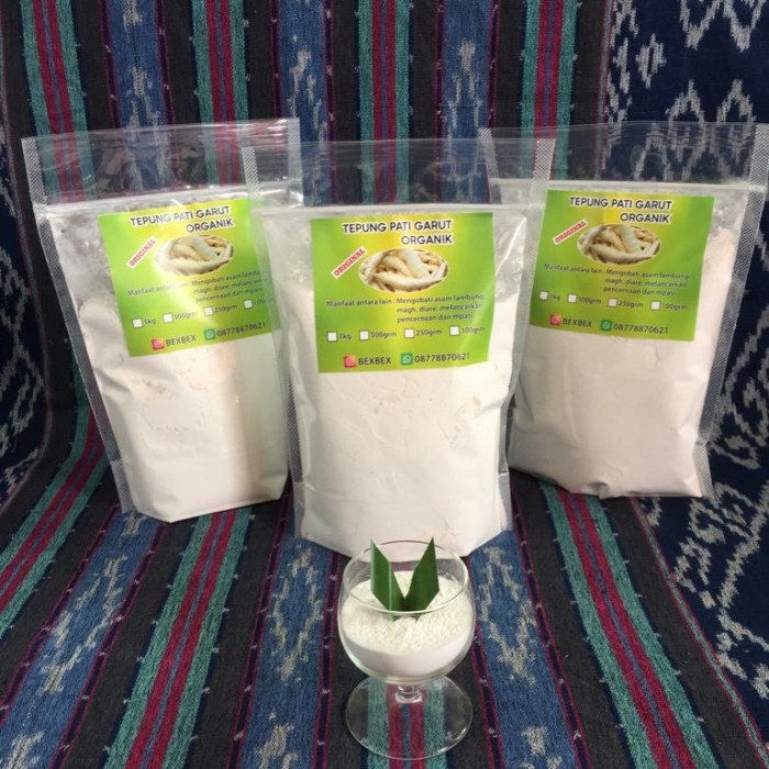 

TEPUNG GARUT 1 KG ORGANIK / PATI IRUT ANGKRIK GLUTEN FREE - 500 grm