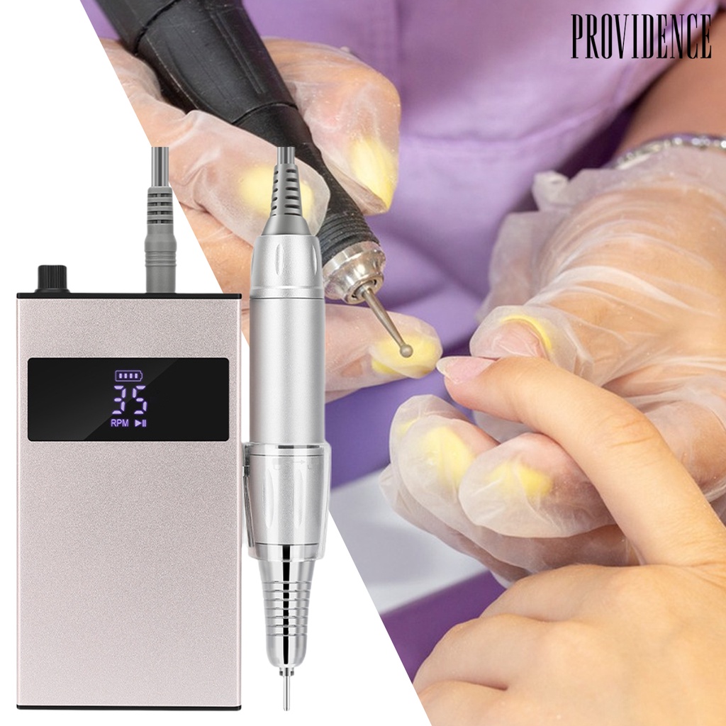 Providence 1set 35000RPM Set Bor Kuku Listrik Dengan 6mata Bor Pengisian USB Multifungsi Portabel Profesional Menghapus Kulit Mati Alat Nail Art