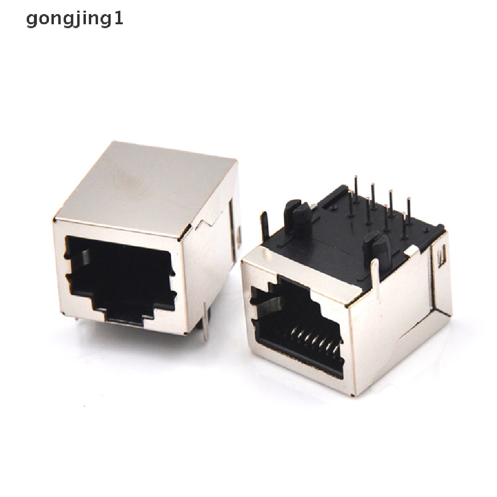 Ggg 10Pcs/set RJ45 Network Ethernet 8P 8C Female Socket Konektor 8Pin PCB Mount High Qulity ID