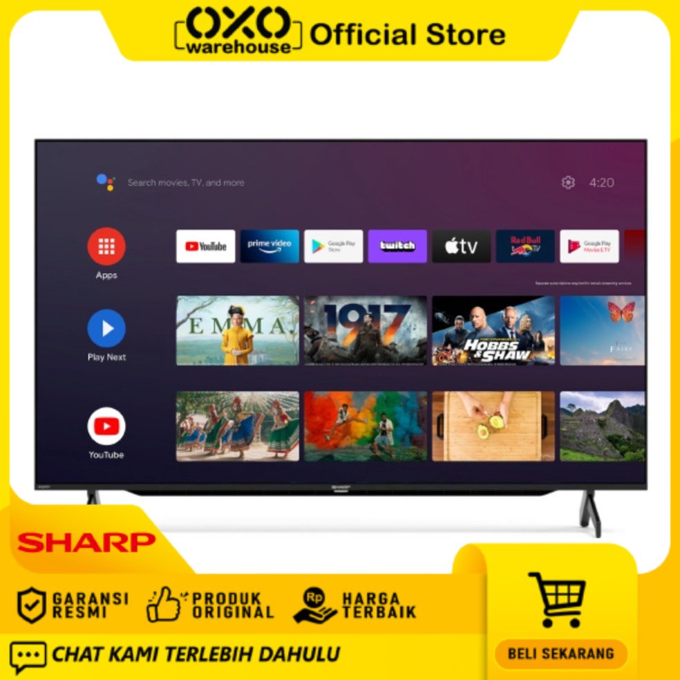 Sharp Android TV 65 Inch  4T-C65DK1X 4K Ultra-HDR