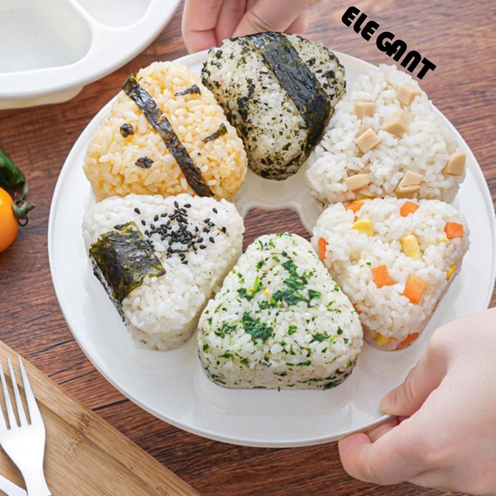 [Elegan] Cetakan Sushi Gaya Jepang Mudah Bersih PP Genggam Dapur Segitiga Kotak Makan