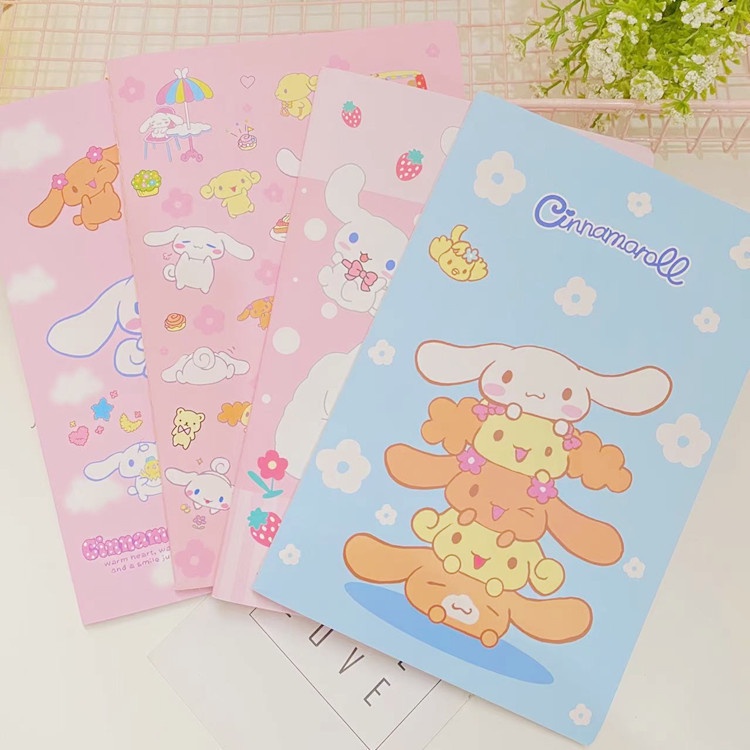 BUKU TULIS A5 SANRIO BERWARNA MOTIF CINNAMOROLL KUROMI MELODY / BUKU TULIS AESTHETIC BERMOTIF