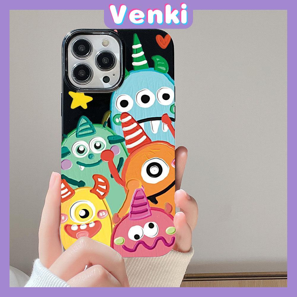 Case for iPhone 11 Soft TPU Glossy Black Candy Case Cute Cartoon Monsters Camera Protection Shockproof For iPhone 14 13 12 11 Pro Max 7 8 Plus X XR