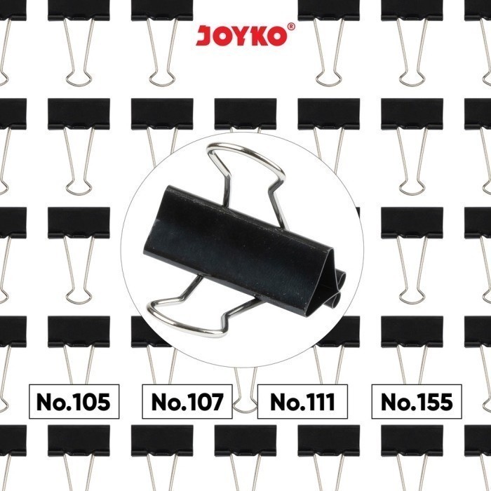 

Binder Clip Klip Penjepit Kertas Joyko Black 105 ~ 155 - BC-105 (12PC)