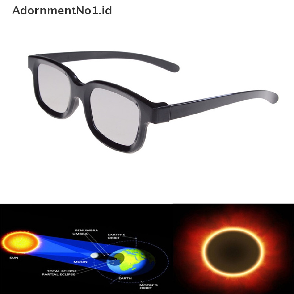 [AdornmentNo1] Kacamata Solar Eclipse 2017frame Hitam Kacamata Plastik Matahari [ID]