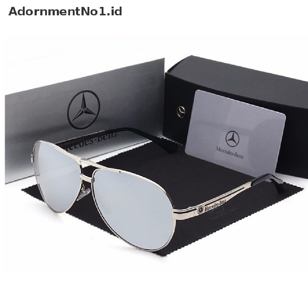 [AdornmentNo1] Mercedes Benz Kacamata Polarized Vintage Metal Frame Kacamata Casual Eyeglasses [ID]