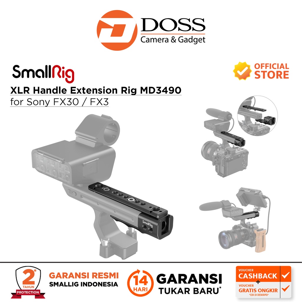 SmallRig Sony FX3 / FX30 XLR Handle Extension Rig MD3490