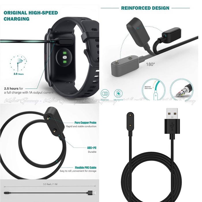 Pengisi Daya Charger USB Cable 1M for Huawei Band 6 Huawei Band 7