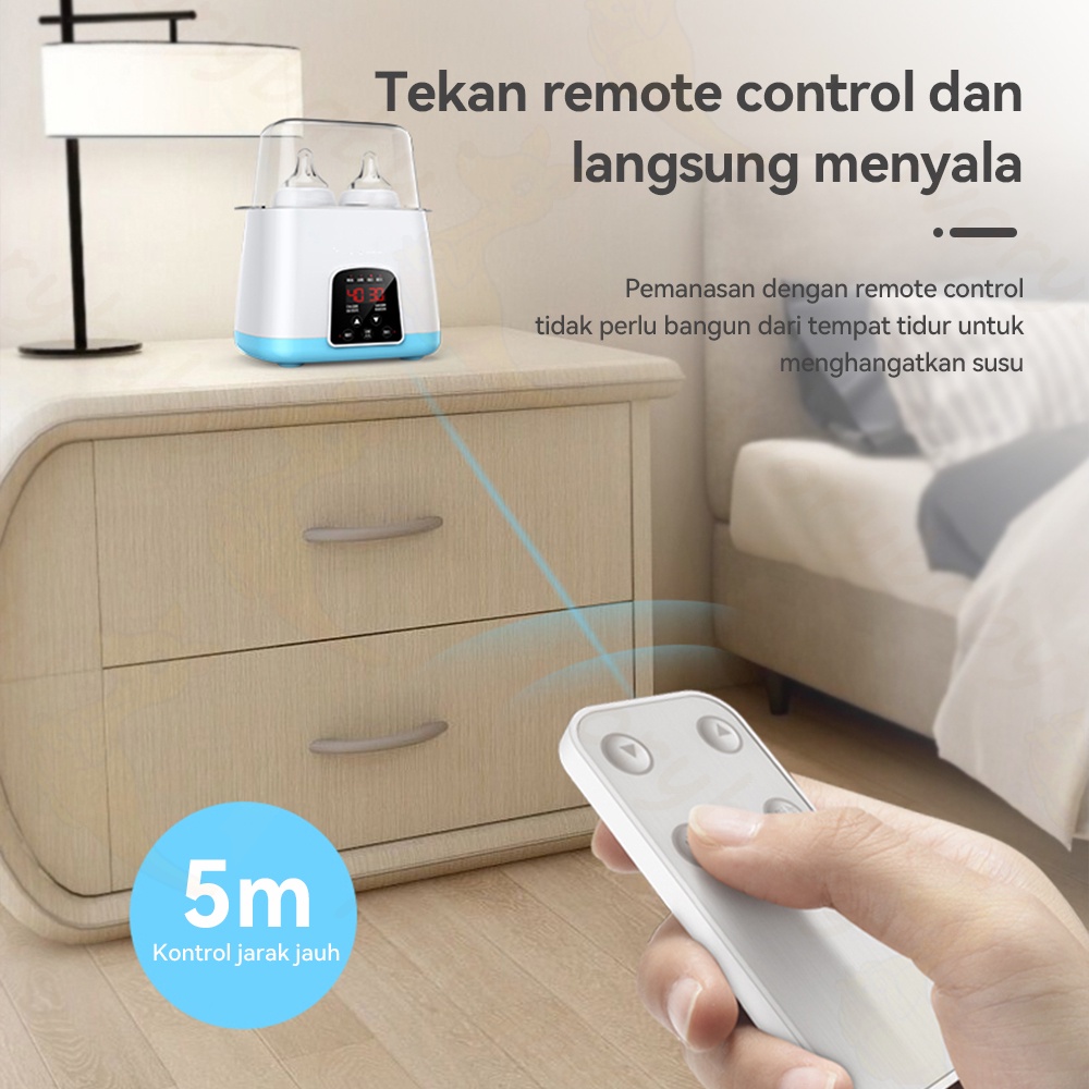 Ivorybaby Alat steril botol susu bayi import Botol warmer dengan remote Bottle sterilizer Penghangat botol susu 2in1