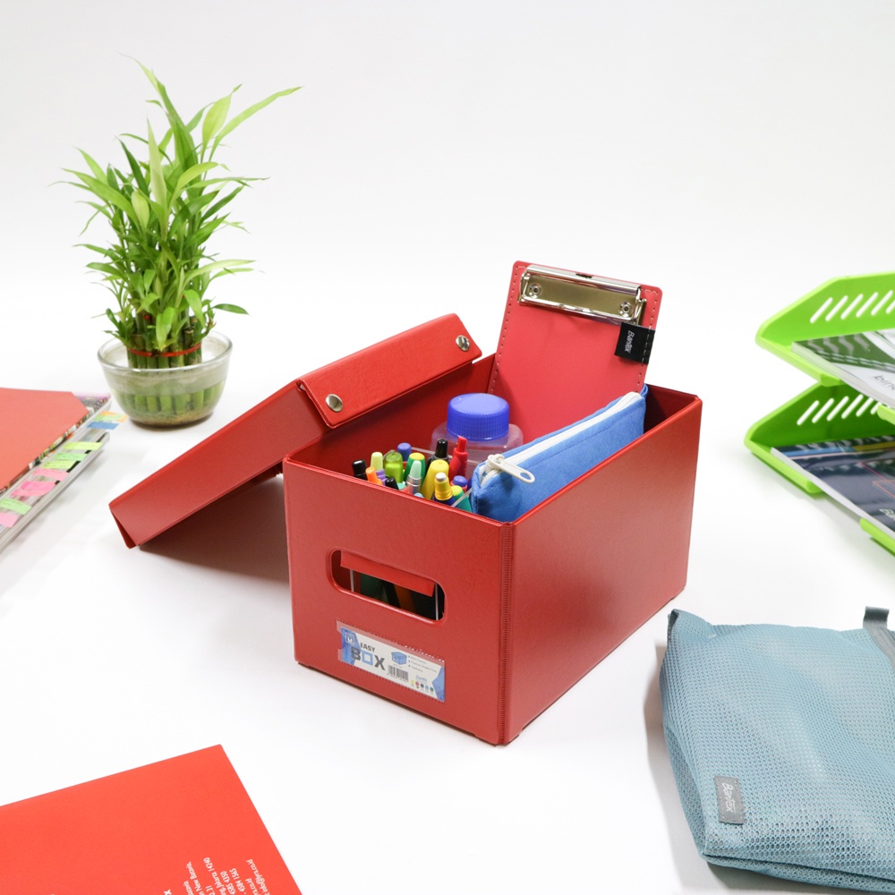 

Kotak Penyimpanan Multifungsi Storage Organizer Box Bantex Easy Box Medium Red
