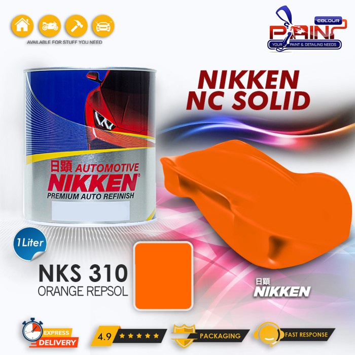 NIKKEN NC SOLID Colour ORANGE REPSOL 310 / Cat Duco Mobil Motor NC