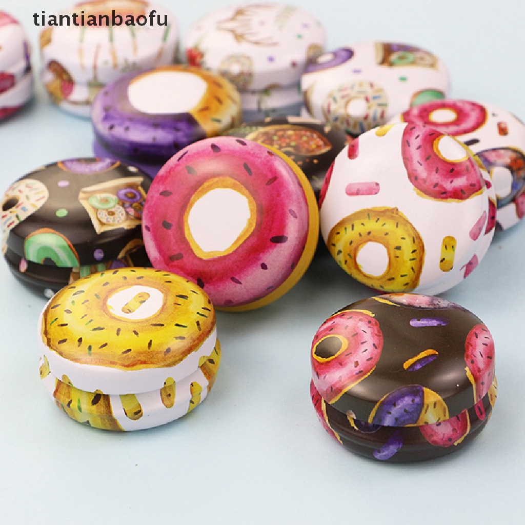 [tiantianbaofu] 12 Pcs Mini Elegan Bunga Tin Kotak DIY Jar Balm Bulat Kosong Case Penyimpanan Butik