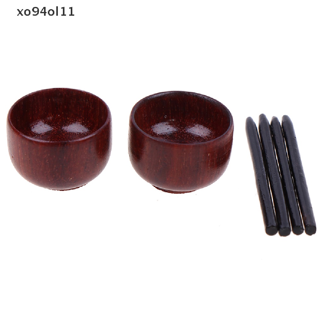 Xo 1: 12rumah Boneka Mini Chinese Dish Bowl Chops Set Peralatan Makan Dekorasi Rumah Boneka OL