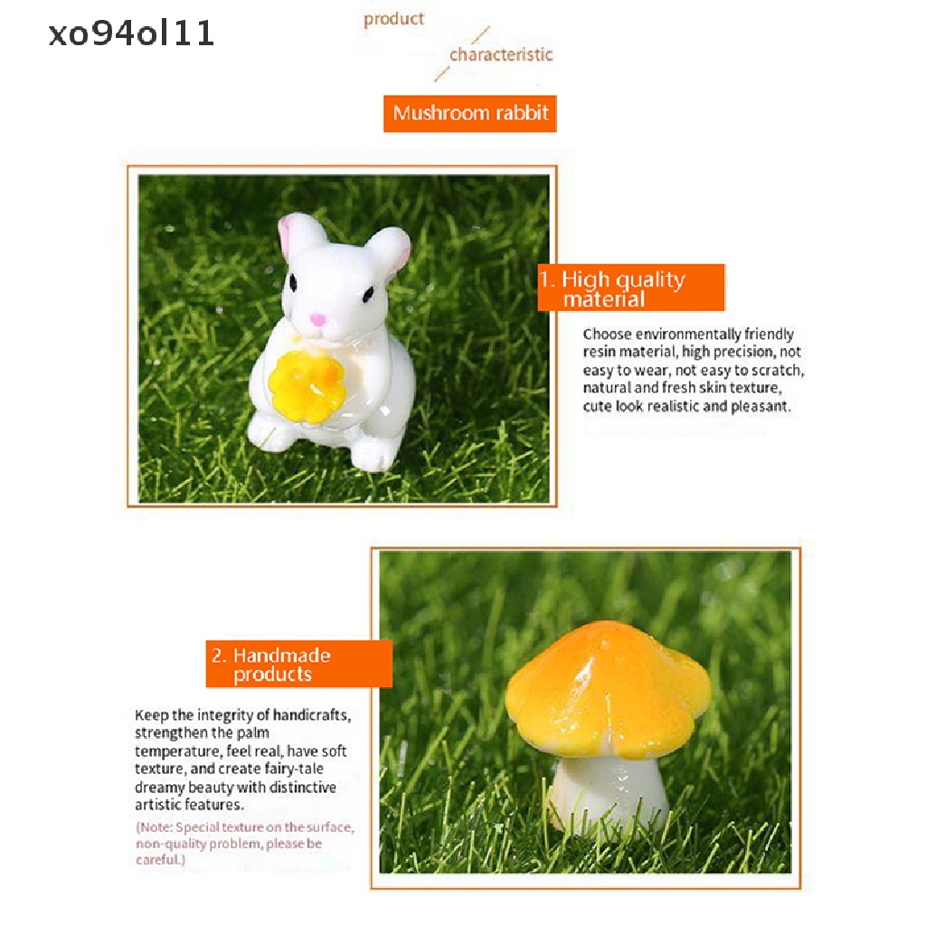 Xo 1Pc Patung Kelinci Model Hewan Pemandangan Mikro Dekorasi Rumah Miniatur OL