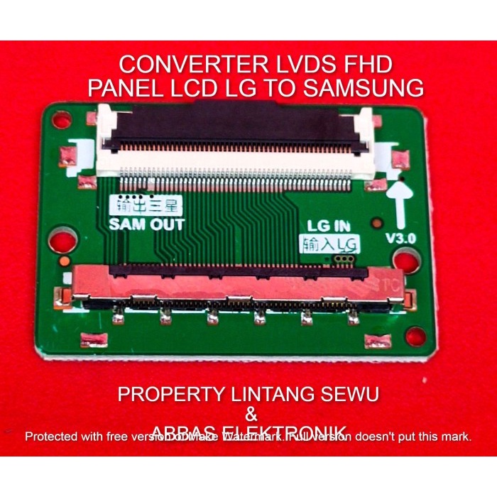(MURAH) CONVERTER LVDS 51 pin FHD LG TO SAMSUNG