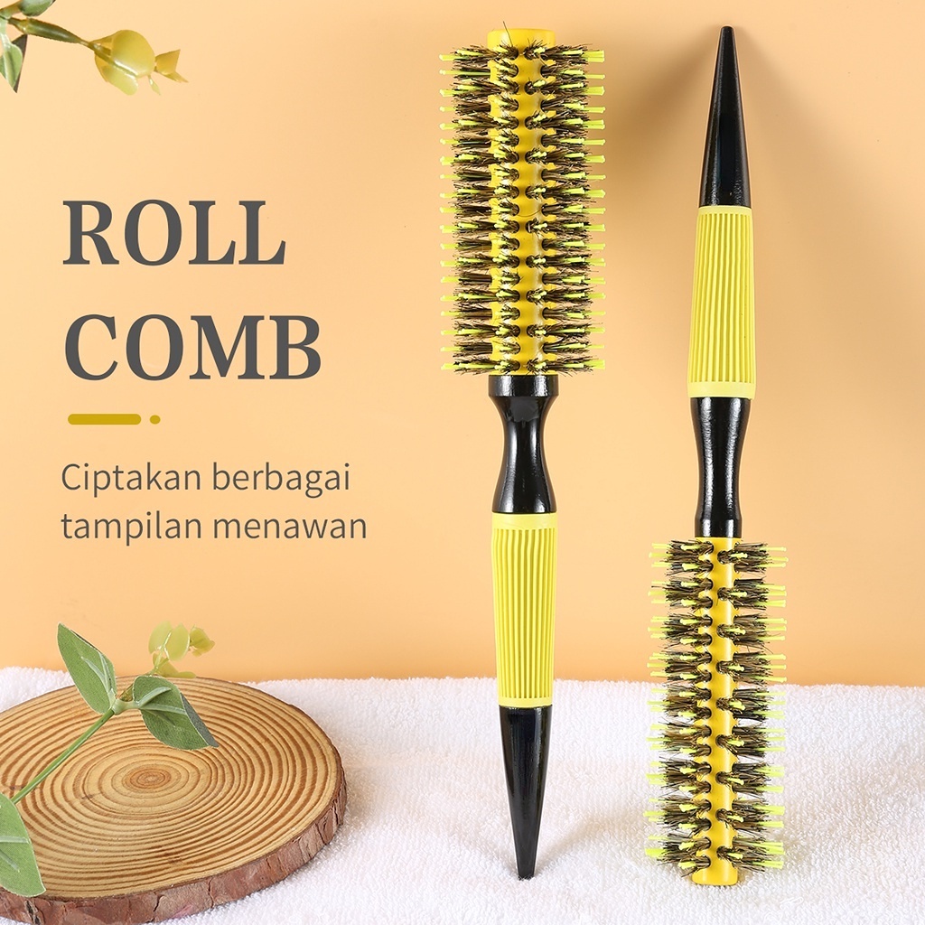 Sikat Rambut Bulu Babi Sisir Jenggot Professional Hair Brushes Ceramic Enamel Rambut Salon Bulu Babi &amp; Nilon Profesional Barber Salon