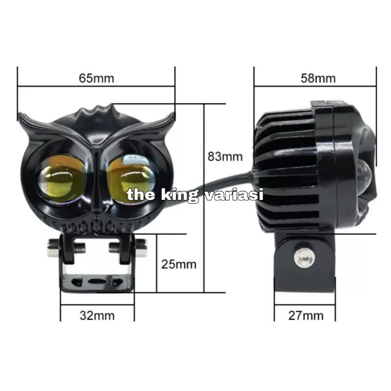 Lampu Tembak Motor Mobil/Led Sorot Motor Dan Mobil/Lampu Sorot Owl 2 Led Dc 12-24v 40w Cahaya Kuning-putih/Owl Putih Kuning Jauh Dekat Lampu Tembak/Lampu Sorot Owl Kepala Owl/Lampu Sorot Motor Terang/Lampu Tembak Motor Super Terang/lampu Tembak Laser D2