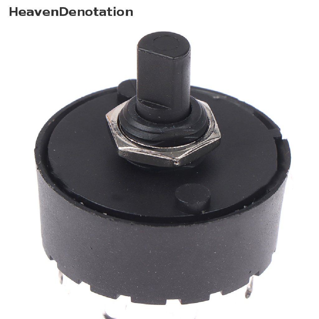 [HeavenDenotation] 1pcs 2 /3 /4 /5 /6 /7 /8 Gear Dengan Knob Cap Rotary Gear Switch 6A 250V Power Switch HDV