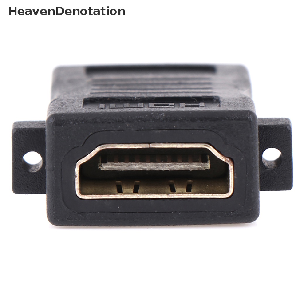 [HeavenDenotation] Konektor Adaptor Extension Coupler Dudukan Panel HDMI Female Ke Female HDV