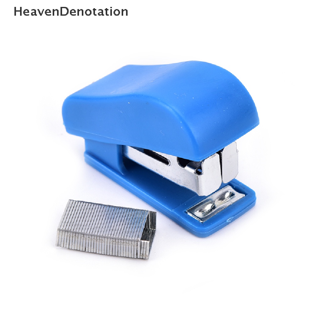 [HeavenDenotation] Stapler Dokumen Kertas Kartun Kantor Siswa Sekolah Rumah Rumah Mini Dengan Staples Set HDV