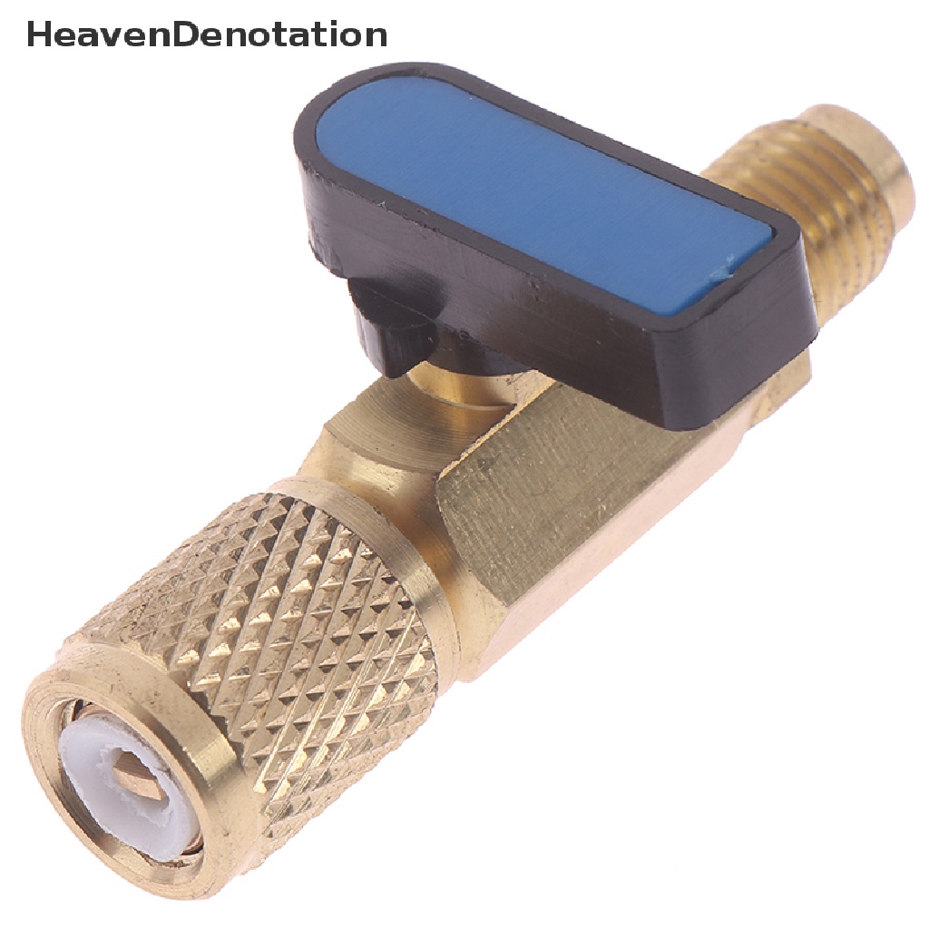 [HeavenDenotation] Ball Valve Lurus 1per4 &quot;Pria Ke1Per4&quot; Female SAE Pengisian AC Untuk R22 Refrigerant HDV