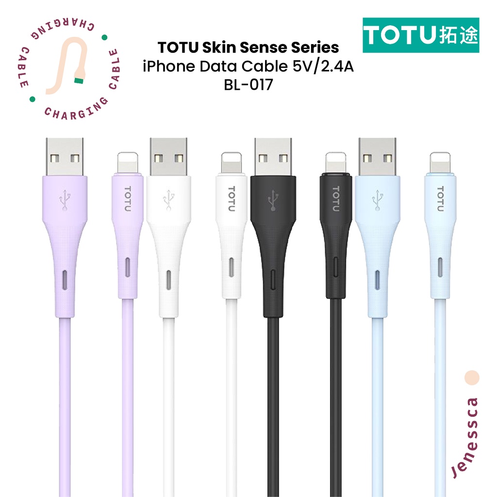 Kabel Data Charger TOTU iPhone Android USB Type-C Universal