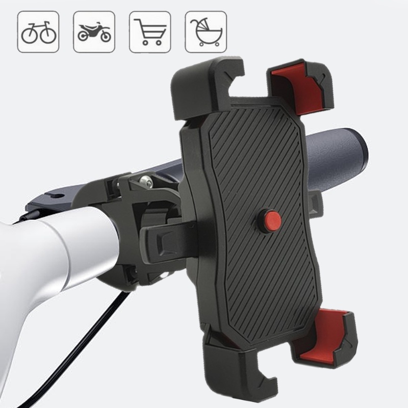 360 ° Bracket Handphone Motor Dapat Berputar Dapat Disesuaikan/Kunci Otomatis Dudukan Ponsel Mobil Elektrik/Rak Navigasi Stang Sepeda/Aksesoris Motor