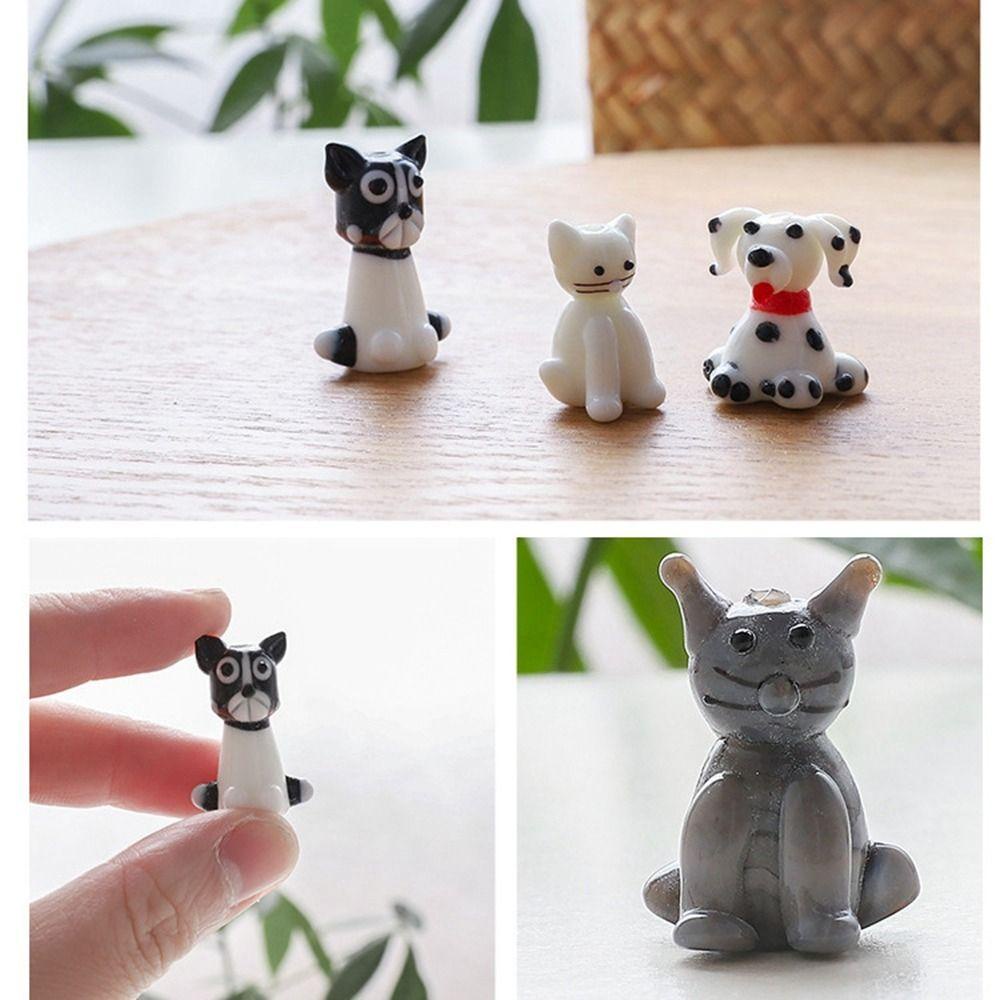 Patung Anak Kucing Agustina Patung Miniatur Kecil Ala Jepang Ruang Tamu Handmade Properti Fotografi Kitten Animal Hewan Ornamen