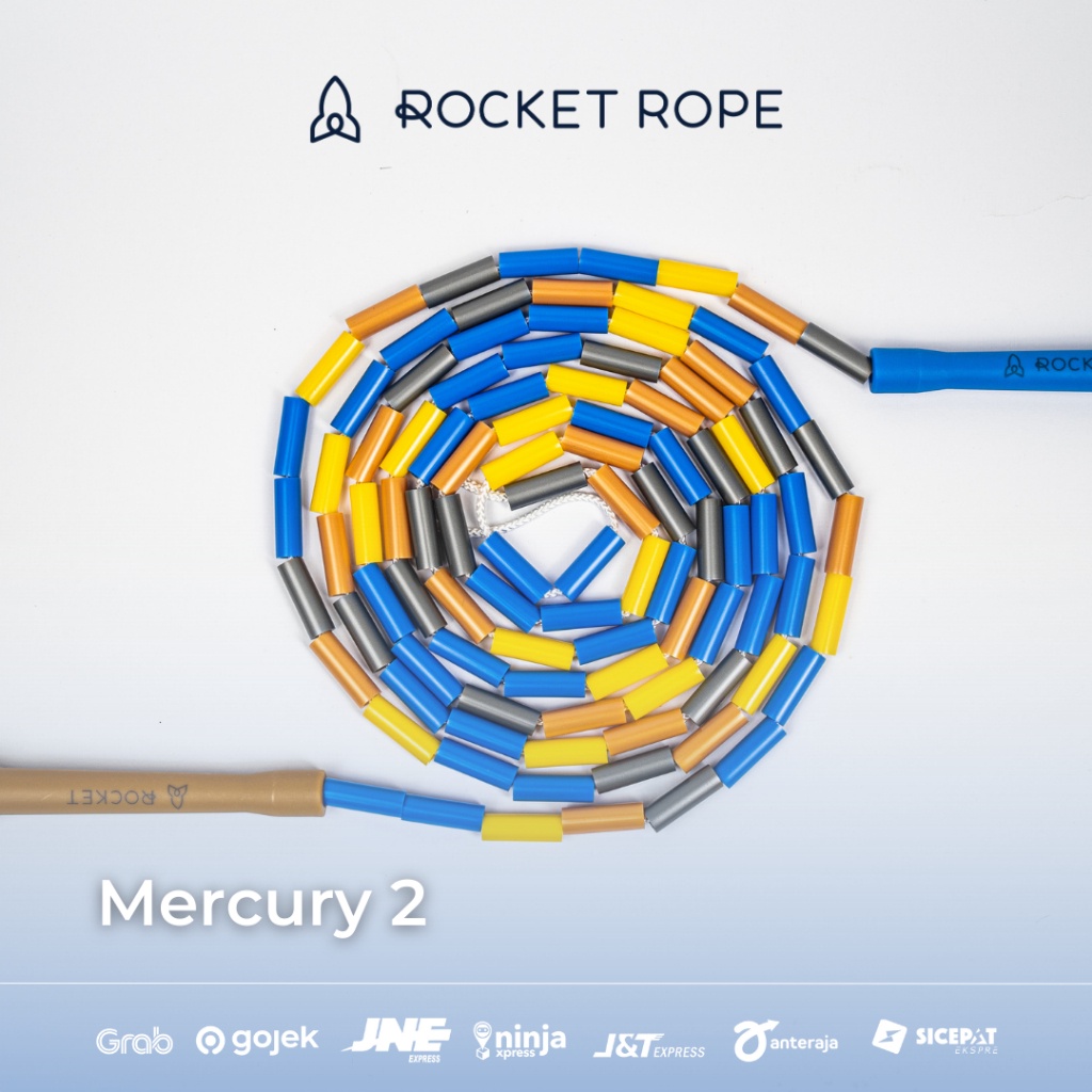 [ROCKET ROPE] MERCURY 4 Colors Beaded Jump Rope Milky Way Series Short Handle Beads Jumprope Skippin