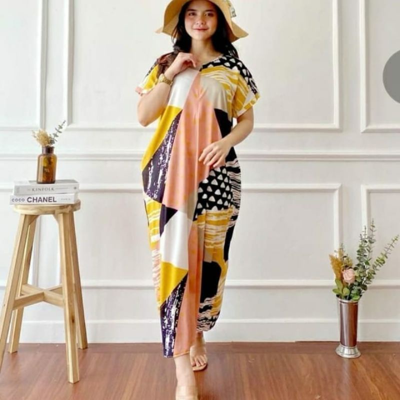 Dress Panjang Bahan Rayon Halus Busui