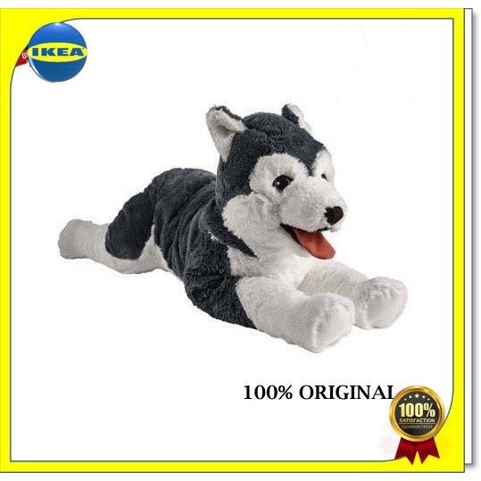 MAINAN BONEKA , Boneka anjing siberian husky, panjang 57 cm ori