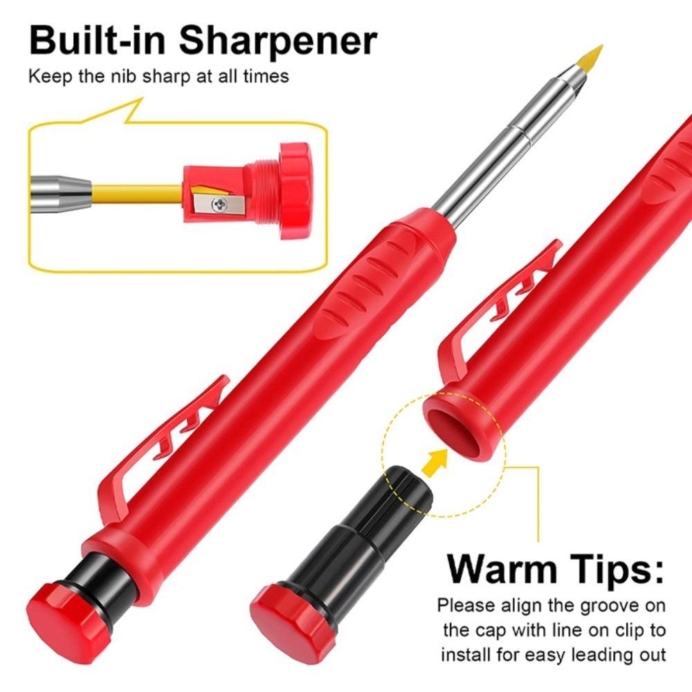 Populer Pena Coret Tukang Kayu Untuk Deep Hole Scriber Mechanical Pencil Stand Marker Pensil