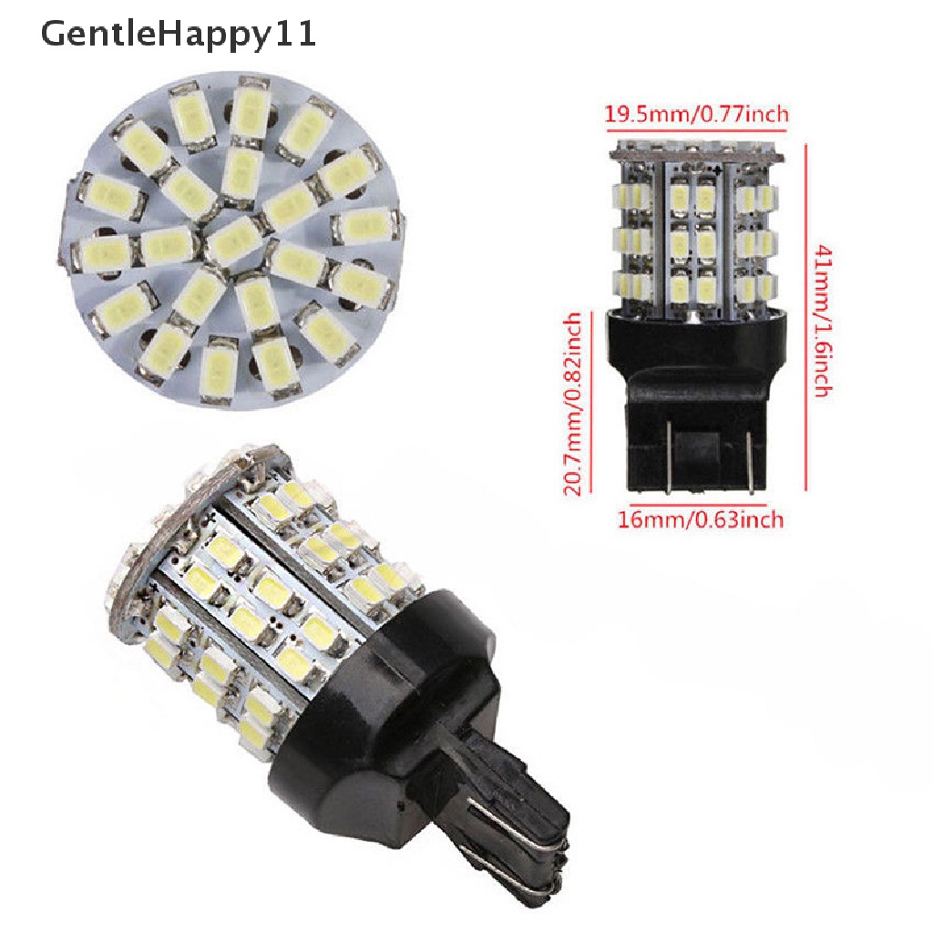 Gentlehappy 2Pcs Putih T20 7443 1206 6000K 64SMD Sein Stop Pengereman Bohlam Lampu LED id