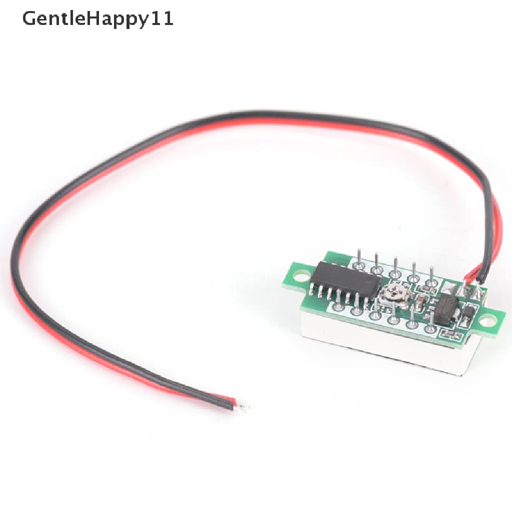 Gentlehappy 2-kabel Mini DC 2.5-30V Voltmeter LED Panel 3-Digital Display Pengukur Tegangan id