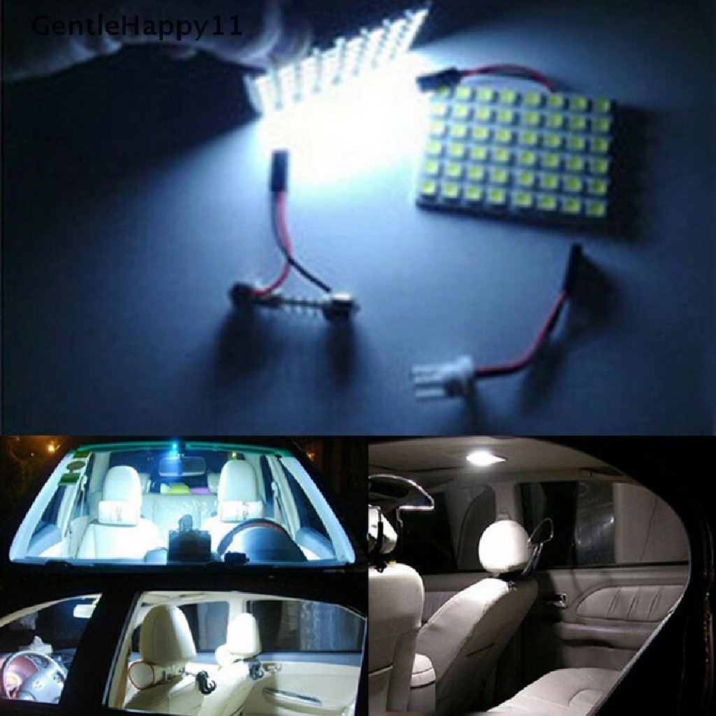 Gentlehappy interior Mobil 5050lampu Putih led smd Lampu panel t10 festoon dome ba9s 12v 5w id