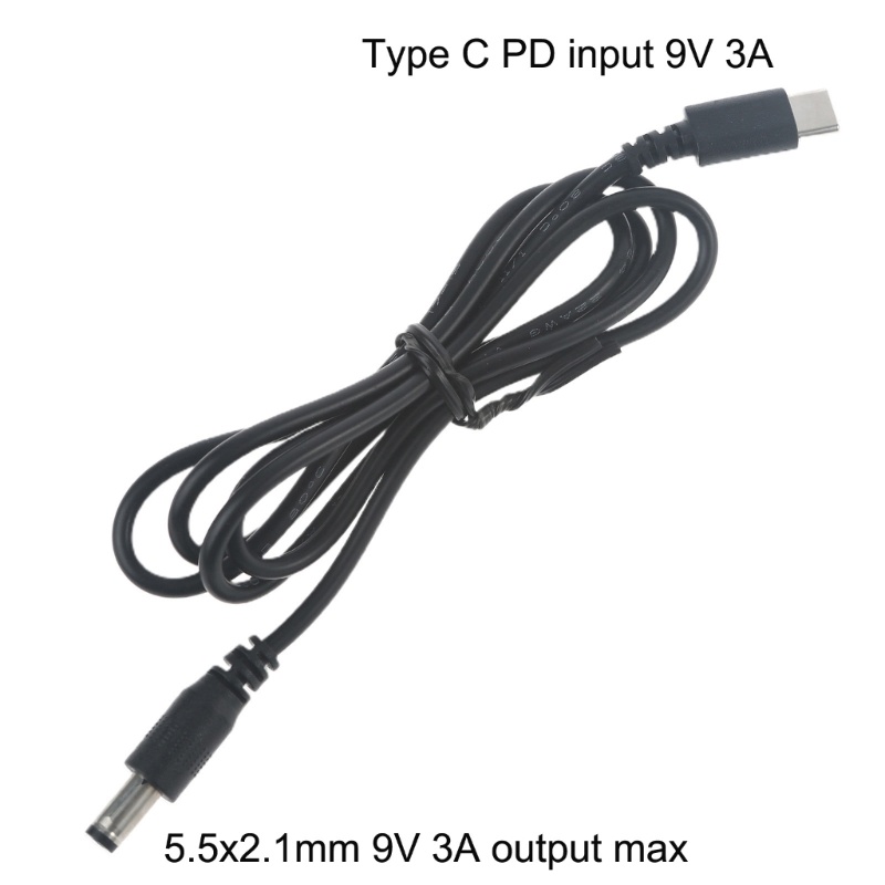 Cre USB C Type C to 5.5x2.1mm 3.5x1.35mm 4.0x1.7mm 9V PD Trigger Kabel Listrik